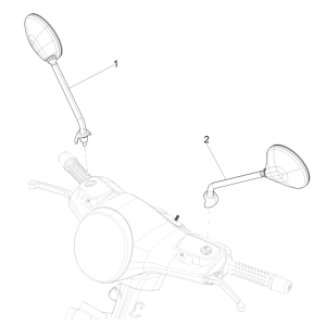Rétroviseur (s) Vespa GTS 125 4T E5 ABS 2021 (EMEA)