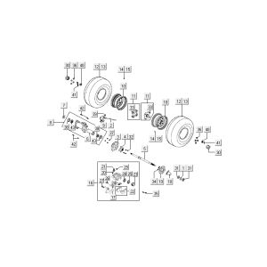Roue arrière Kymco MXU 50