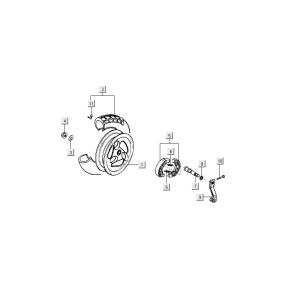 frein arrière Kymco Dink LC 2 temps argent