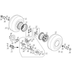 Roue arrière Kymco MXU 300R