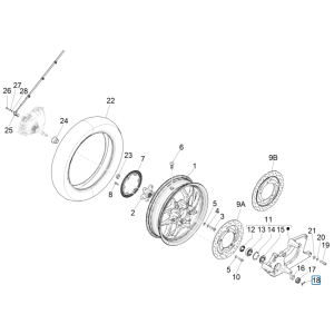 Carrière du Piaggio Medley 125 ABS E5 Rogue 2021-2022 (EMEA)