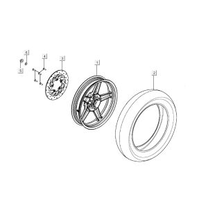 roue arrière AGILITY 16+ 4T 125 Matte Metallic Silver