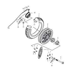 Roue arrière Agm Caferacer