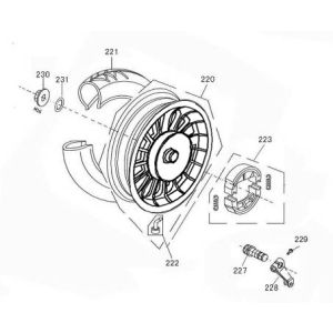 Roue arrière Benzhou YY50QT-45A noire