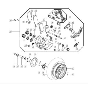 Roue arrière Kymco Myroad 700i
