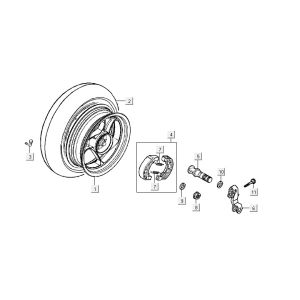 Roue arrière Kymco Vitality 4t ac anthracite