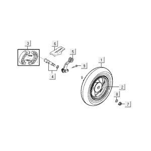 Roue arrière Kymco VP50 4t ac brun/métallisé