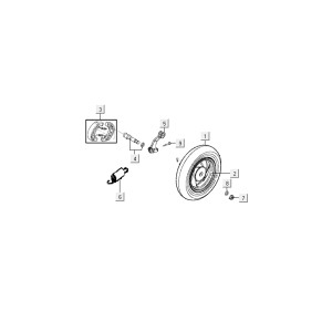 Roue arrière Kymco VP50i injection euro 4 tecno silver