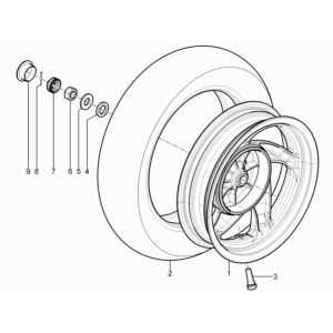 Roue arrière Piaggio Typhoon 50 2 temps Euro 3 2011