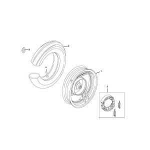 Roue arrière Rover Fun 4 temps