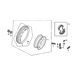 Barrière routière Sym Fiddle III Euro4 (WH-006) Blanche