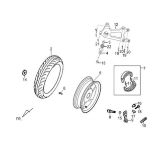 Roue arrière Sym X'PRO