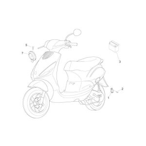 Batterie Piaggio Zip 2000 2 temps AC