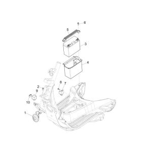 Avertisseur de batterie Vespa Sprint 45km 4 temps 4 soupapes