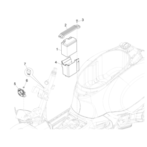 Interrupteurs à distance - Batterie - Klaxon Vespa GTS 125 4T E5 ABS 2021 (EMEA)