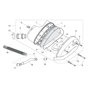 Boîte à air II Aprilia SR 50 H2O ie+carbu 2004-2009