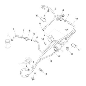 Système anti-évaporation Piaggio Liberty 125 4 temps 3V IE ABS (IGET Euro 5)