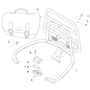 Porte-bagages arrière Vespa Primavera 125 4T 3V IE ABS