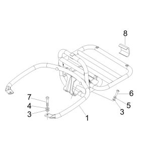 Porte-bagages arrière Vespa GTV 250 4T 4V IE