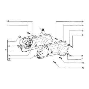 Couvercle de transmission 2 temps Gilera Runner 180cc FXR