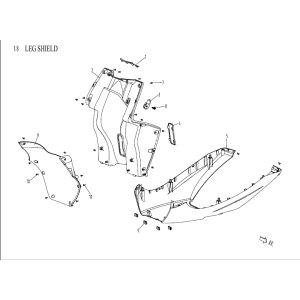 Protège-jambes - Carénage inférieur AGM Venom noir