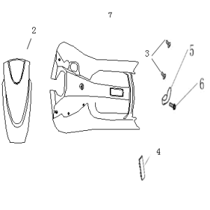 Protège-jambes - Capot avant AGM Ape50 noir
