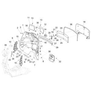 Protège-jambes Vespa GTS 125 4 temps IE ABS Euro4 2016-2018