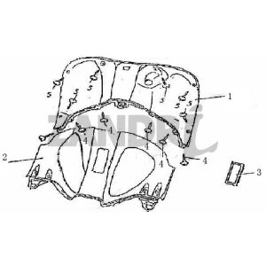 Tablier BTC Grande Retro GT1 bleu crème métallisé