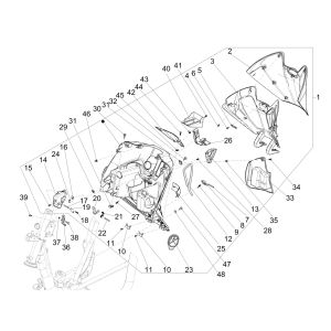Protège-jambes Piaggio Medley 125 4T IE ABS E4 2016-2019 (EMEA)