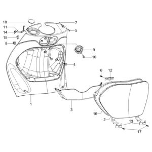 Protège-jambes Piaggio Zip 2000 2 temps AC