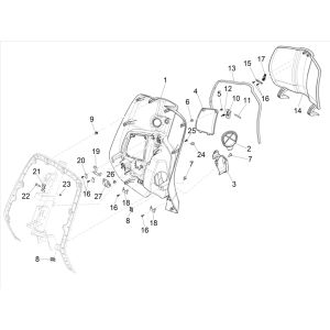 Protège-jambes pour Vespa Sprint 125 4T 3V IE ABS E5 2021 (EMEA)