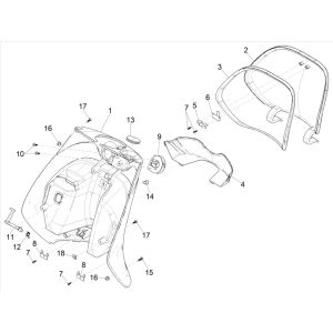 Protège-jambes 4 temps Piaggo Zip (injection Euro5 IGET)
