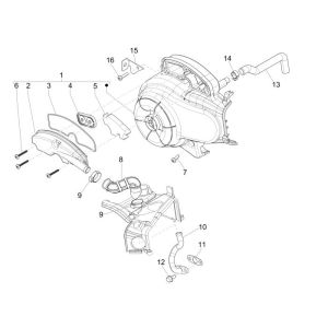 Boîte à air  Vespa Primavera 25km 4 temps 2 soupapes