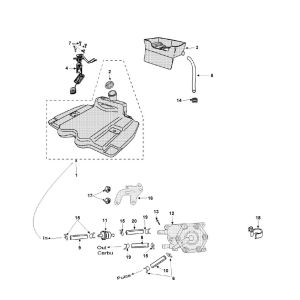 Réservoir de carburant - Réservoir d'huile 2 Peugeot Vivacity 3 4 temps