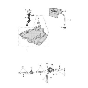 Réservoir de carburant - Réservoir d'huile Peugeot Vivacity 3 4 temps
