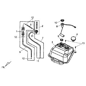 Carburateur - Essence Float Sym Symphony SR (BK5560) noir