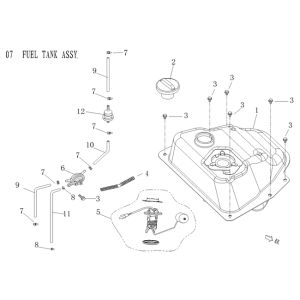 Réservoir d'essence Agm Qube-Benzinetank Agm Qube