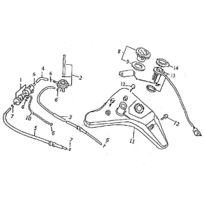 Réservoir d'essence Santini Firenze 125cc