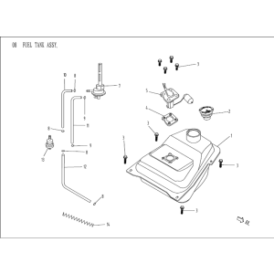 Réservoir d'essence AGM Venom noir
