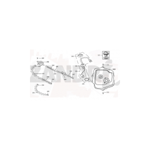 Réservoir d'essence Santini Capri 125cc blanc