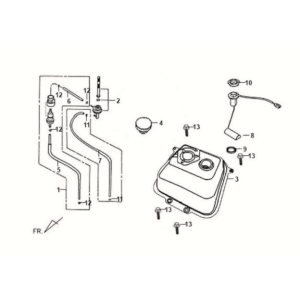 Réservoir de carburant/flotteur Sym Fiddle II 125S