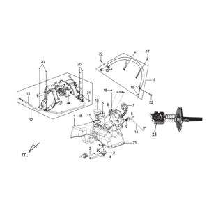 Réservoir de carburant/joint flotteur Sym Mio