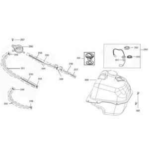 Réservoir d'essence Berini Sprint anthracite plat