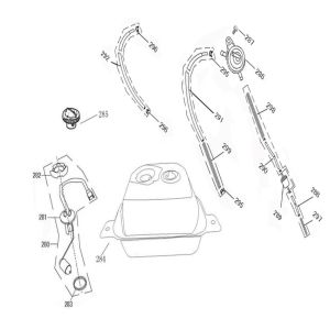 Réservoir d'essence China R8 bleu foncé