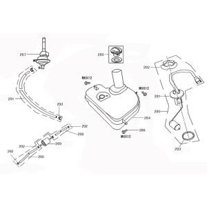 Réservoir d'essence China Retro Extra marron