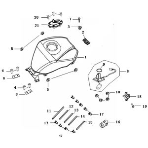 Réservoir d'essence China Strada