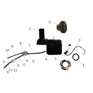 Réservoir de carburant Eagle-Wing Torino anthracite