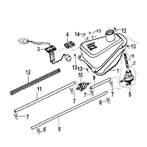 Réservoir de carburant Generic Ideo cream 2007 2 temps 25