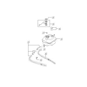 Réservoir de carburant Kymco Agility 10' 4 temps argent
