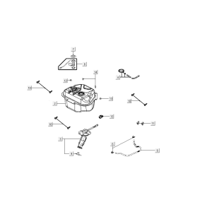 Réservoir de carburant Kymco Agility Delivery 4 temps euro4 blanc